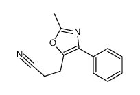 3-(2-methyl-4-phenyl-1,3-oxazol-5-yl)propanenitrile结构式