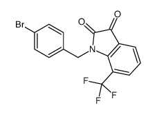 1-[(4-bromophenyl)methyl]-7-(trifluoromethyl)indole-2,3-dione结构式