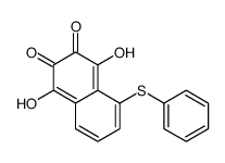 1,4-dihydroxy-5-phenylsulfanylnaphthalene-2,3-dione结构式