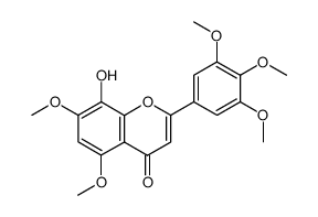 8-hydroxy-5,7-dimethoxy-2-(3,4,5-trimethoxyphenyl)-4H-chromen-4-one结构式