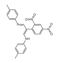 2-(2,4-dinitrophenyl)-1-(p-methylphenylamino)-3-(p-methylphenylimino)-1-propene结构式