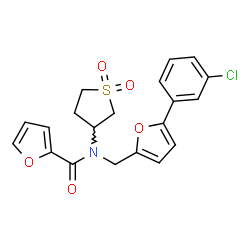 N-{[5-(3-chlorophenyl)-2-furyl]methyl}-N-(1,1-dioxidotetrahydro-3-thienyl)-2-furamide Structure