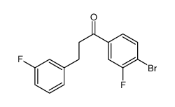 4'-BROMO-3'-FLUORO-3-(3-FLUOROPHENYL)PROPIOPHENONE structure