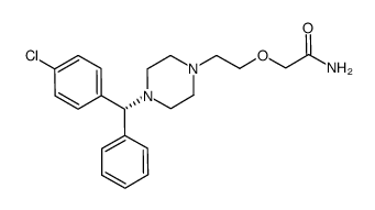 (R)-2-(2-{4-[(4-chlorophenyl)phenylmethyl]piperazin-1-yl}ethoxy)acetamide结构式