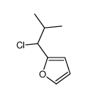2-(1-chloro-2-methylpropyl)furan Structure