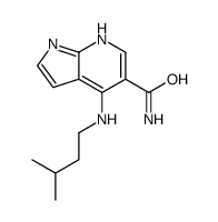 4-(3-methylbutylamino)-1H-pyrrolo[2,3-b]pyridine-5-carboxamide结构式
