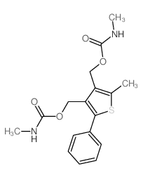 [2-methyl-4-(methylcarbamoyloxymethyl)-5-phenyl-thiophen-3-yl]methyl N-methylcarbamate Structure