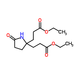 3,3'-(5-氧代吡咯烷-2,2-二基)二丙酸二乙酯结构式