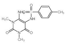 N-(4-amino-1,3-dimethyl-2,6-dioxo-pyrimidin-5-yl)-4-methyl-benzenesulfonamide结构式