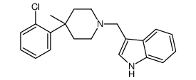 3-[[4-(2-chlorophenyl)-4-methylpiperidin-1-yl]methyl]-1H-indole结构式