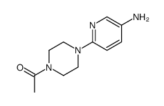 6-(4-乙酰基哌嗪-1-基)吡啶-3-胺结构式