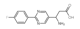 3-amino-3-[2-(4-fluorophenyl)pyrimidin-5-yl]propanoic acid结构式