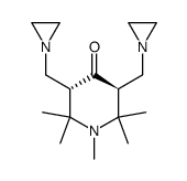 trans-1,2,2,6,6-Pentamethyl-3,5-diaziridinomethyl-4-piperidone Structure