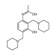 N-[3-hydroxy-2,4-bis(piperidin-1-ylmethyl)phenyl]acetamide结构式