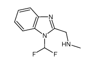 1-(1-(difluoromethyl)-1H-benzo[d]imidazol-2-yl)-N-methylmethanamine结构式