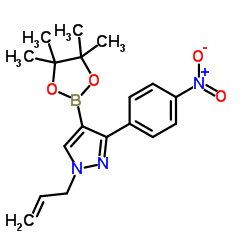 1-Allyl-3-(4-nitrophenyl)-4-(4,4,5,5-tetramethyl-1,3,2-dioxaborolan-2-yl)-1H-pyrazole结构式