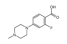 2-FLUORO-4-(4-METHYLPIPERAZIN-1-YL)BENZOIC ACID structure