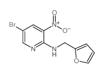 5-Bromo-N-(furan-2-ylmethyl)-3-nitropyridin-2-amine Structure