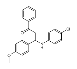 3-(4-chloroanilino)-3-(4-methoxyphenyl)-1-phenylpropan-1-one Structure