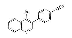 4-(4-bromoquinolin-3-yl)-benzonitrile Structure