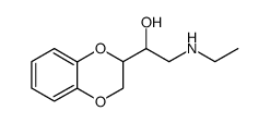 2-<2-Ethylamino-1-hydroxy-ethyl>-1,4-benzodioxan结构式