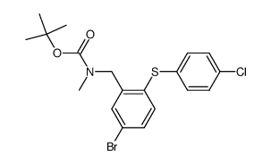 [5-Bromo-2-(4-chloro-phenylsulfanyl)-benzyl]-methyl-carbamic acid tert-butyl ester结构式