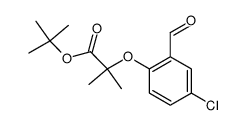 2-(4-chloro-2-formyl-phenoxy)-2-methyl-propionic acid tert-butyl ester Structure