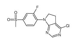 4-chloro-7-(2-fluoro-4-methylsulfonylphenyl)-5,6-dihydropyrrolo[2,3-d]pyrimidine Structure