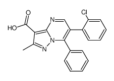 3-carboxy-6-(2-chlorophenyl)-2-methyl-7-phenylpyrazolo[1,5-a]pyrimidine Structure