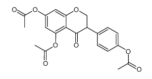 5,7-diacetoxy-3-(4-acetoxy-phenyl)-chroman-4-one结构式