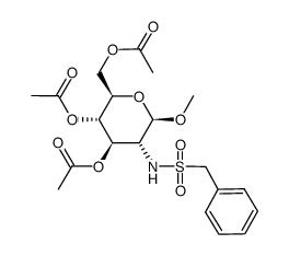 Methyl-3,4,6-tri-O-acetyl-2-benzylsulfonylamino-2-desoxy-β-D-glucopyranosid结构式
