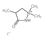 Pyrazolidinium,1,1,4-trimethyl-3-oxo-, iodide (1:1) Structure