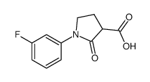 1-(3-fluorophenyl)-2-oxopyrrolidine-3-carboxylic acid结构式