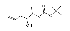 (2S,3SR)-2-{[(tert-butoxy)carbonyl]amino}hex-5-en-3-ol结构式