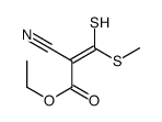 ethyl 2-cyano-3-methylsulfanyl-3-sulfanylprop-2-enoate结构式