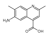 6-amino-2,7-dimethyl-quinoline-4-carboxylic acid结构式