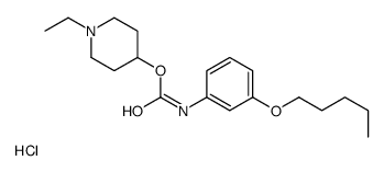 m-(Pentyloxy)carbanilic acid 1-ethyl-4-piperidyl ester hydrochloride Structure