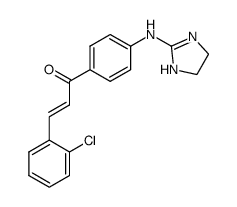 (E)-3-(2-Chloro-phenyl)-1-[4-(4,5-dihydro-1H-imidazol-2-ylamino)-phenyl]-propenone Structure