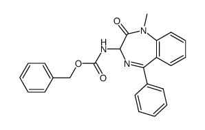 1,3-dihydro-1-methyl-5-phenyl-3(R,S)-((benzyloxycarbonyl)-amino)-2H-1,4-benzodiazepin-2-one结构式