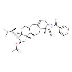 N-[(20S)-16α-Acetyloxy-20-(dimethylamino)-4β-formyl-4,14-dimethyl-9a-homo-19-nor-5α-pregn-1(10)-en-3β-yl]benzamide picture