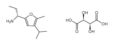 (R)-1-(4-isopropyl-5-methylfuran-2-yl)propan-1-amine (2S,3S)-2,3-dihydroxysuccinate Structure