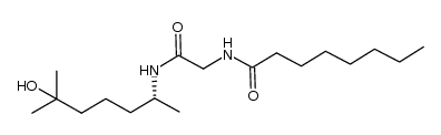 N-(((R)-6-hydroxy-6-methylheptan-2-ylcarbamoyl)methyl)octanamide Structure