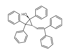 trans-1-hydroxy-1,2,2-triphenyl-3-(2,2-diphenylvinyl)cyclopropane结构式