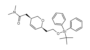 (2S-cis)-5,6-dihydro-N,N-dimethyl-2-[2-[[(1,1-dimethylethyl)diphenylsilyl]oxy]ethyl]-2H-pyran-5-acetamide结构式
