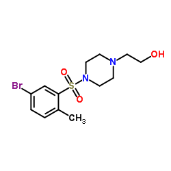 2-{4-[(5-Bromo-2-methylphenyl)sulfonyl]-1-piperazinyl}ethanol结构式