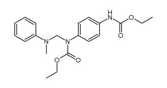 ethyl (4-((ethoxycarbonyl)amino)phenyl)((methyl(phenyl)amino)methyl)carbamate Structure