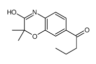 7-butanoyl-2,2-dimethyl-4H-1,4-benzoxazin-3-one Structure