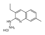 3-Ethyl-2-hydrazino-7-methylquinoline hydrochloride Structure