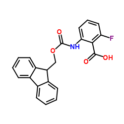 2-{[(9H-Fluoren-9-ylmethoxy)carbonyl]amino}-6-fluorobenzoic acid Structure
