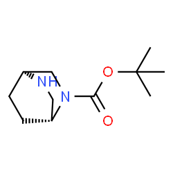 2-Methyl-2-propanyl (1R,4S)-2,5-diazabicyclo[2.2.2]octane-2-carboxylate结构式